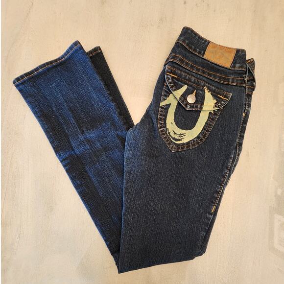 True Religion Denim - True Religion Women's Denim Straight Jean Dark Wash Vintage SZ 27 USA